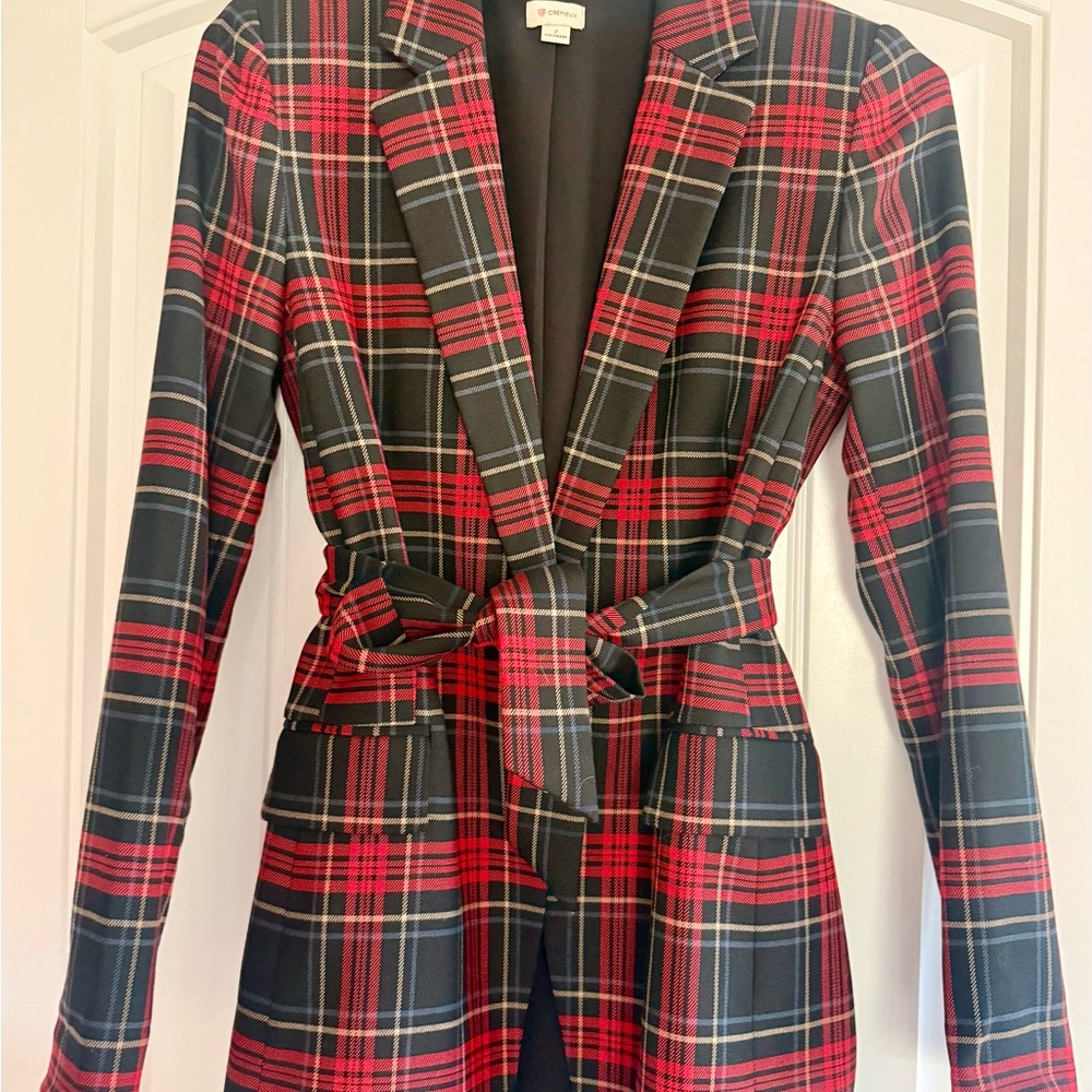 Cremieux Plaid Red & Black Women's Blazer